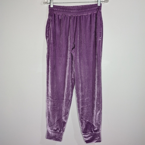 Fabletics purple velvet jogger pant XS - Picture 2 of 8
